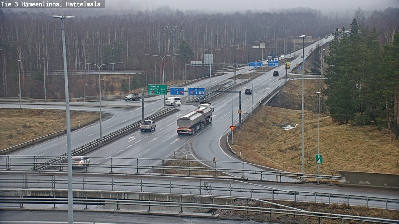 Weather Camera Image Road 3 Hämeenlinna, Hattelmala, Hämeenlinna, Kanta-Häme