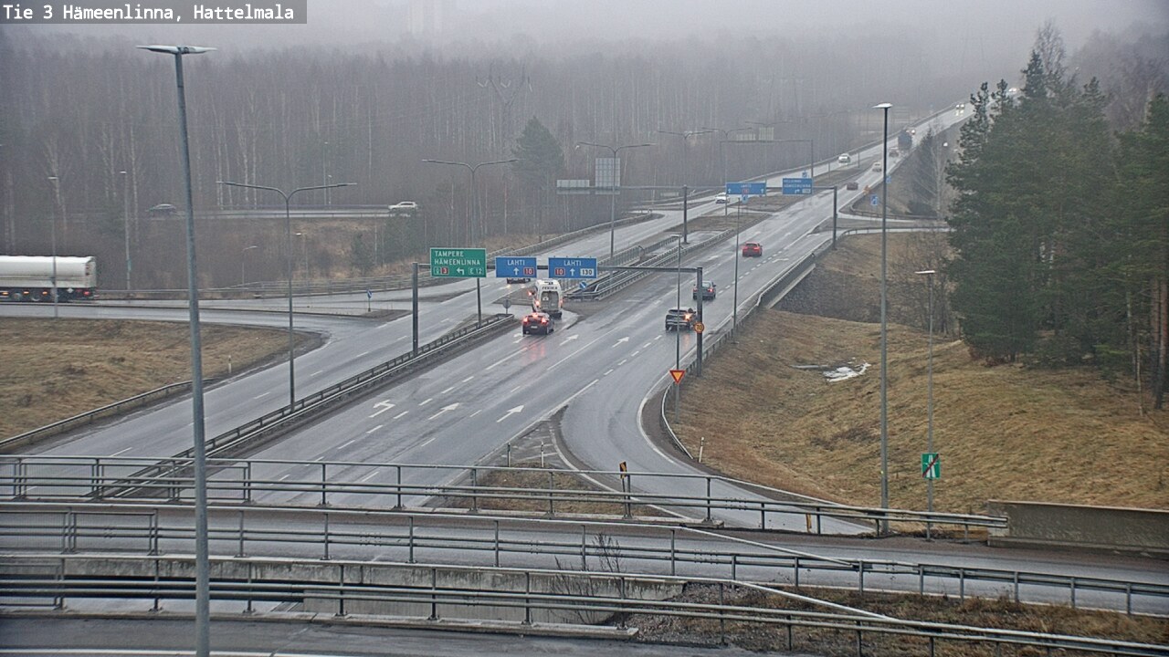 Weather Camera Image Road 3 Hämeenlinna, Hattelmala, Hämeenlinna, Kanta-Häme