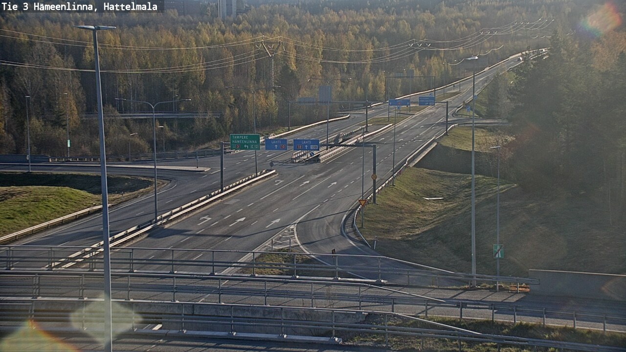 Weather Camera Image Road 3 Hämeenlinna, Hattelmala, Hämeenlinna, Kanta-Häme