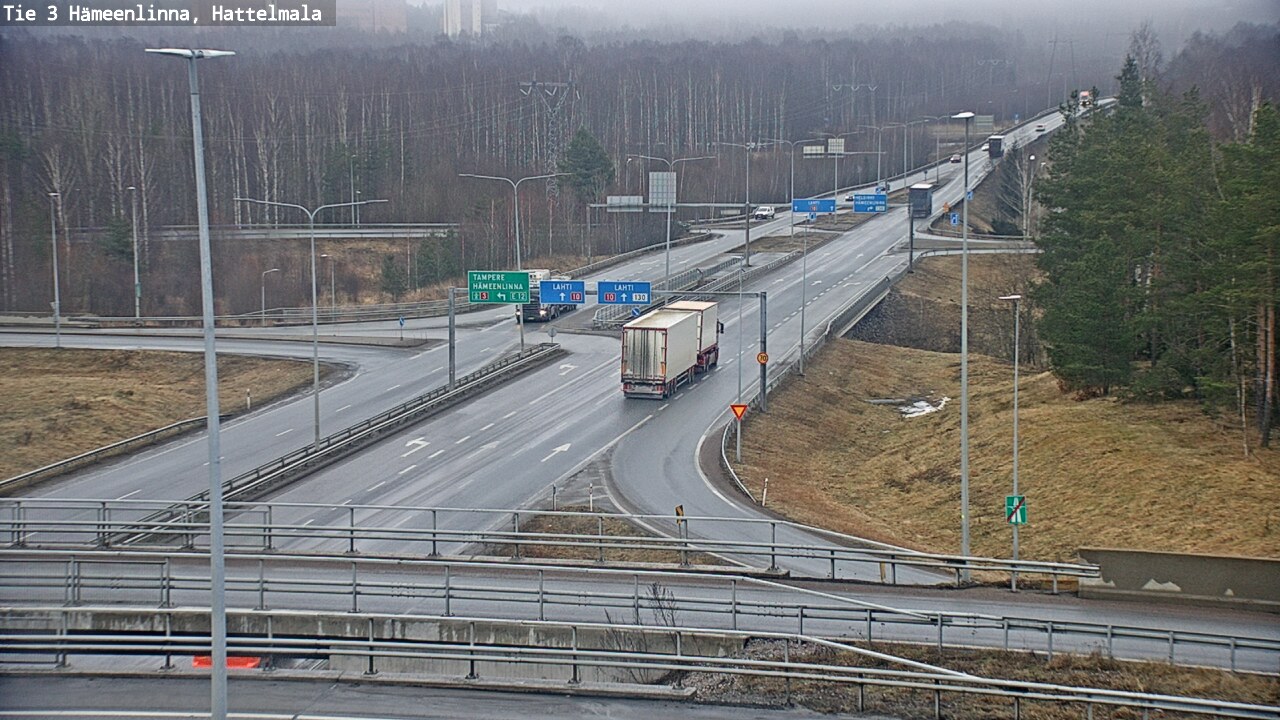 Weather Camera Image Road 3 Hämeenlinna, Hattelmala, Hämeenlinna, Kanta-Häme