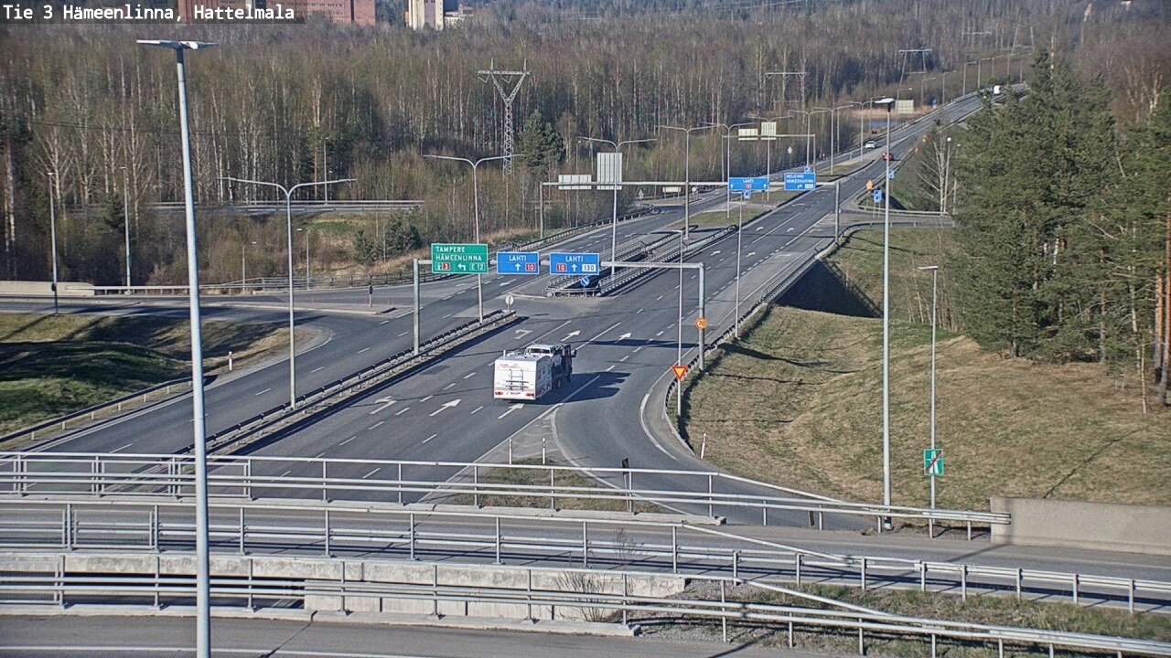 Weather Camera Image Road 3 Hämeenlinna, Hattelmala, Hämeenlinna, Kanta-Häme