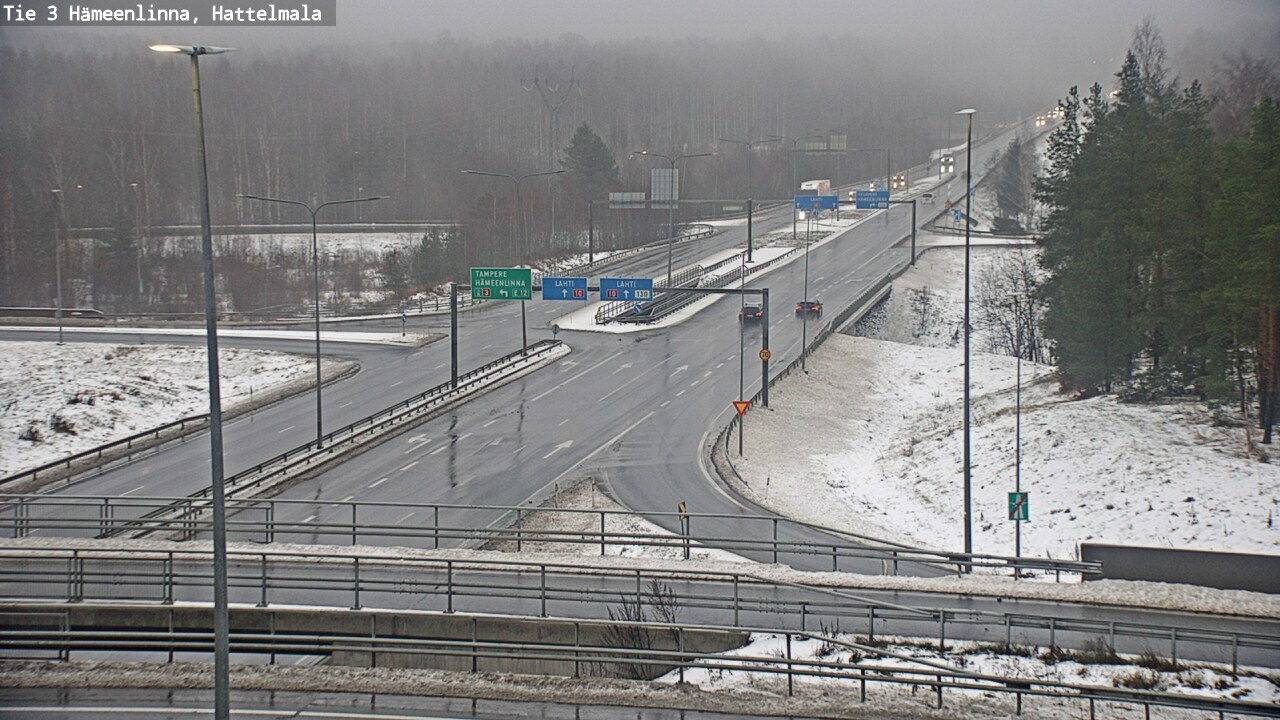 Weather Camera Image Road 3 Hämeenlinna, Hattelmala, Hämeenlinna, Kanta-Häme