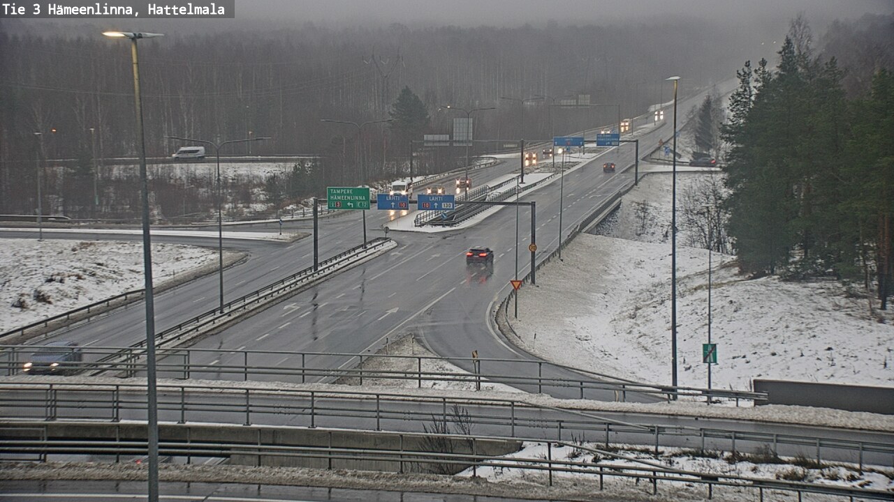 Weather Camera Image Road 3 Hämeenlinna, Hattelmala, Hämeenlinna, Kanta-Häme