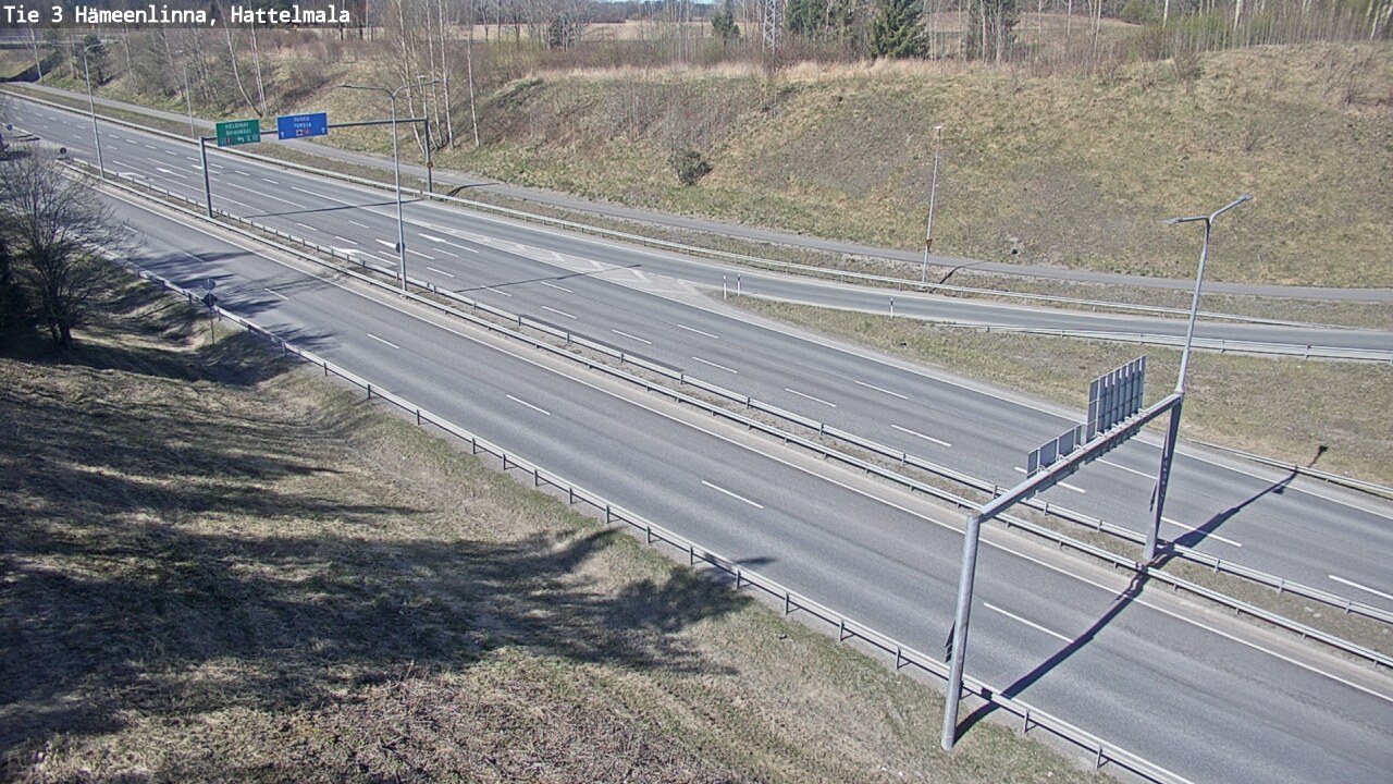 Weather Camera Image Road 3 Hämeenlinna, Hattelmala, Hämeenlinna, Kanta-Häme