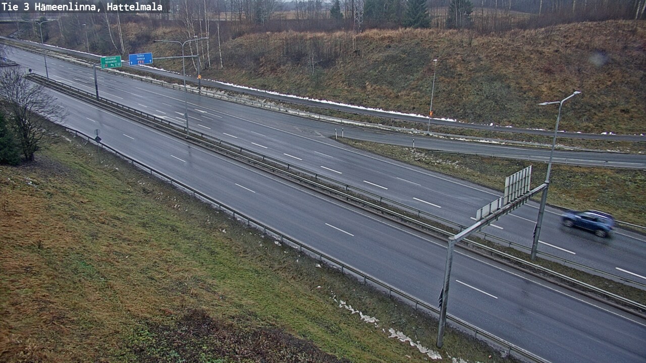 Weather Camera Image Road 3 Hämeenlinna, Hattelmala, Hämeenlinna, Kanta-Häme