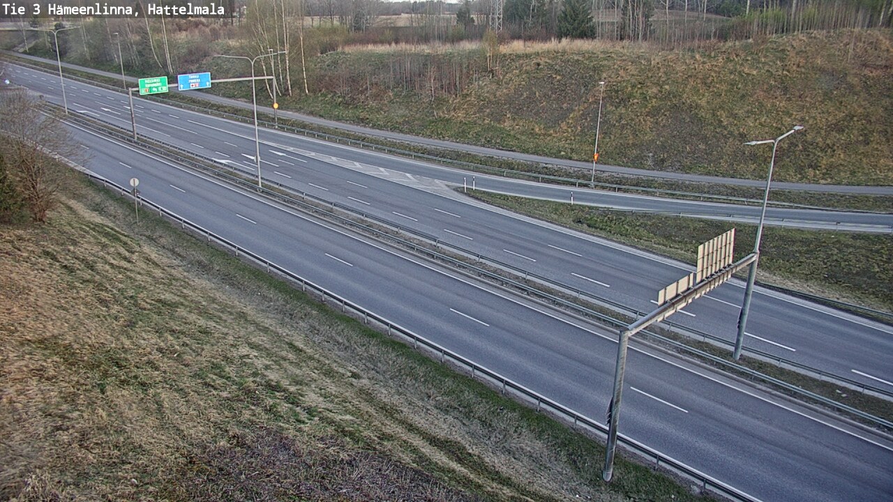 Weather Camera Image Road 3 Hämeenlinna, Hattelmala, Hämeenlinna, Kanta-Häme