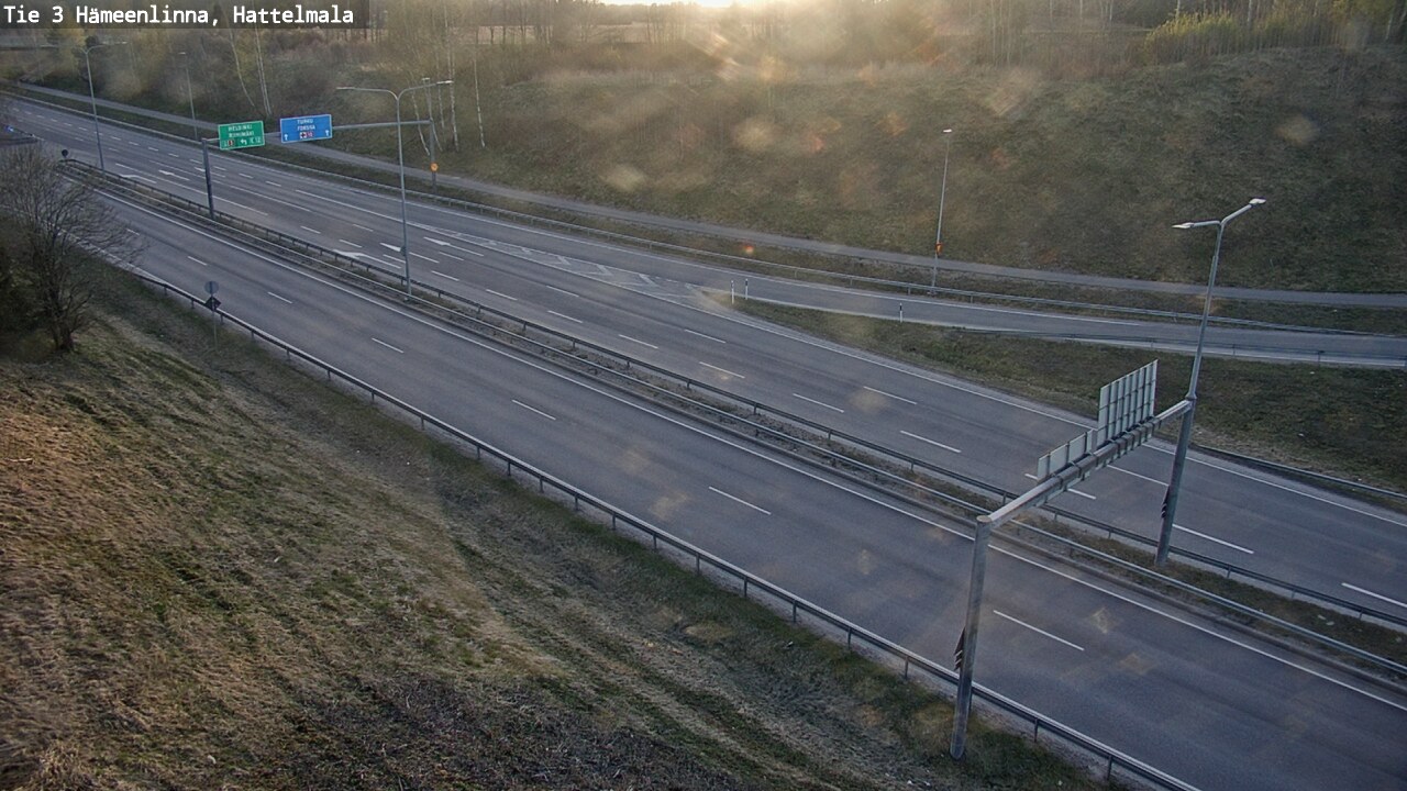 Weather Camera Image Road 3 Hämeenlinna, Hattelmala, Hämeenlinna, Kanta-Häme
