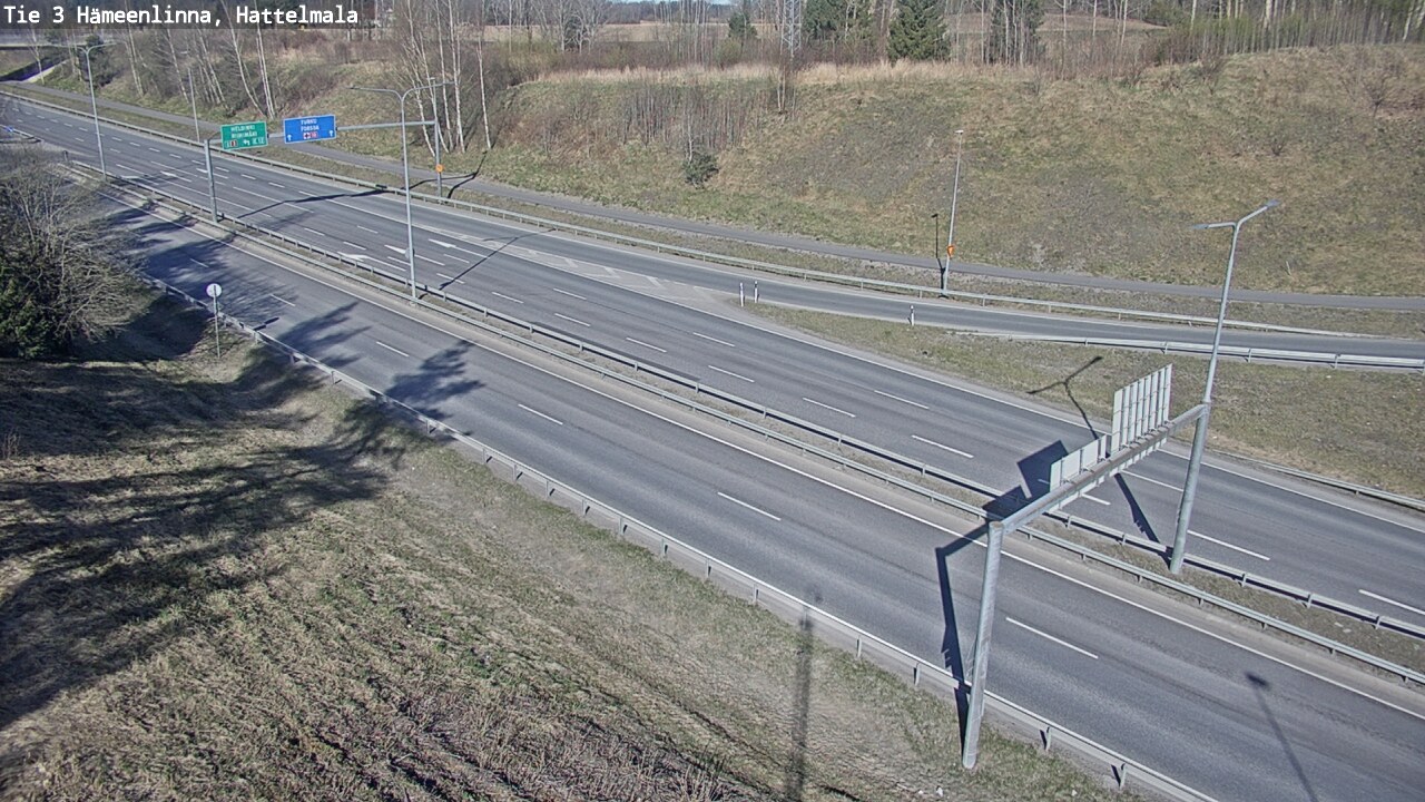 Weather Camera Image Road 3 Hämeenlinna, Hattelmala, Hämeenlinna, Kanta-Häme