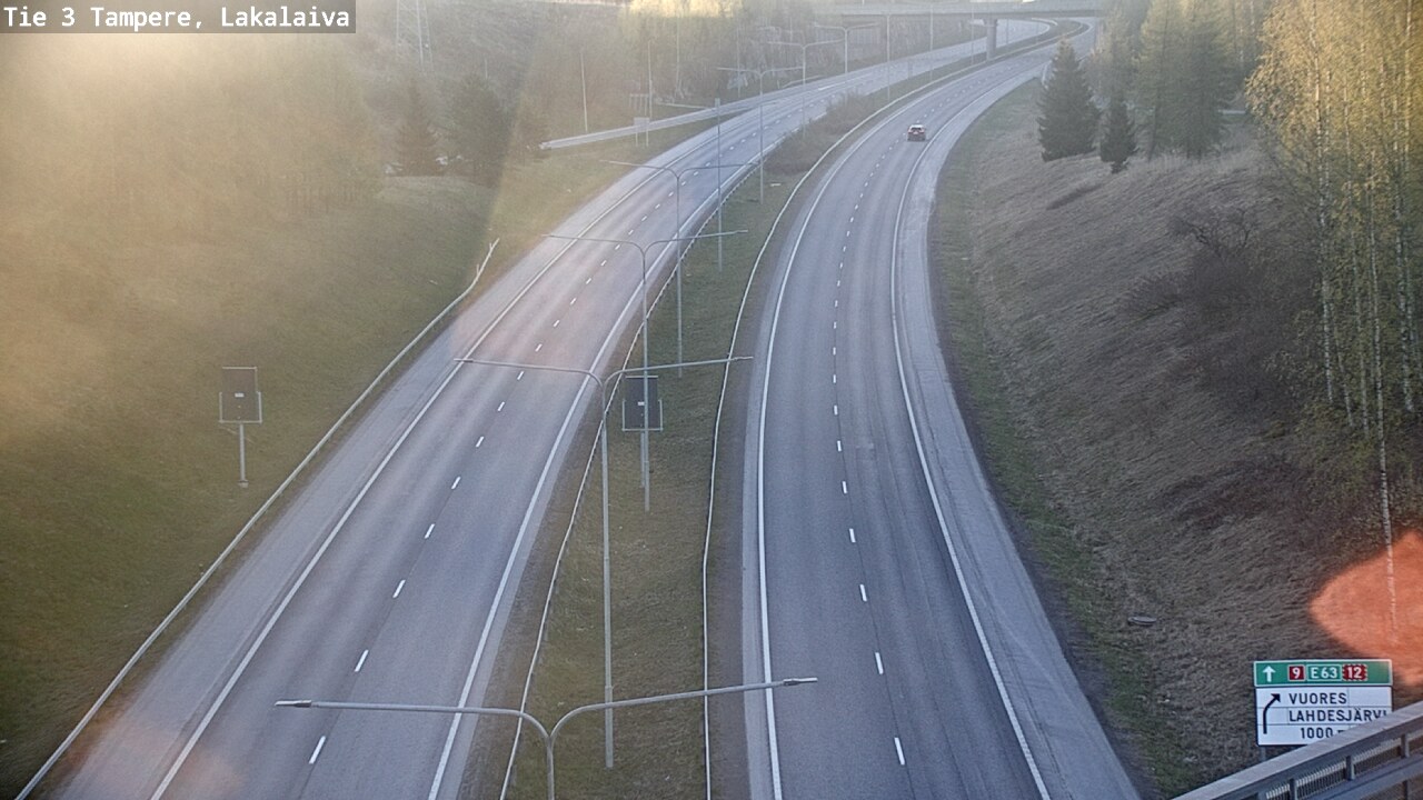 Weather Camera Image Väg 3 Tammerfors, Lakalaiva, Tampere, Pirkanmaa