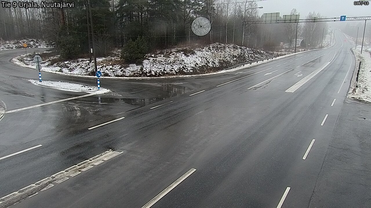 Weather Camera Image Väg 9 Urjala, Notsjö, Urjala, Pirkanmaa