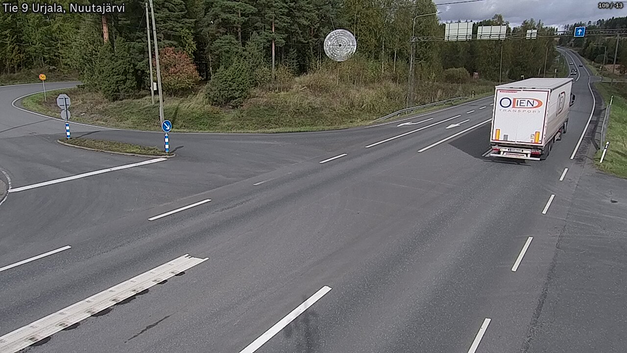 Weather Camera Image Väg 9 Urjala, Notsjö, Urjala, Pirkanmaa
