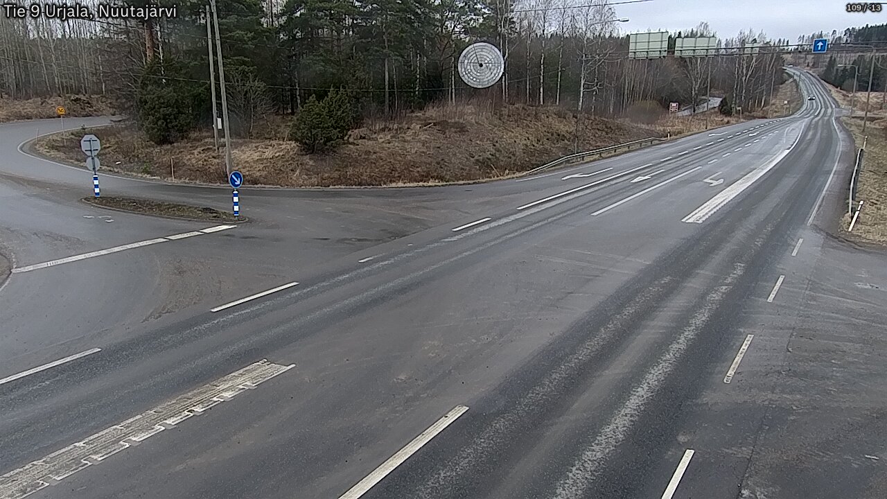 Weather Camera Image Väg 9 Urjala, Notsjö, Urjala, Pirkanmaa