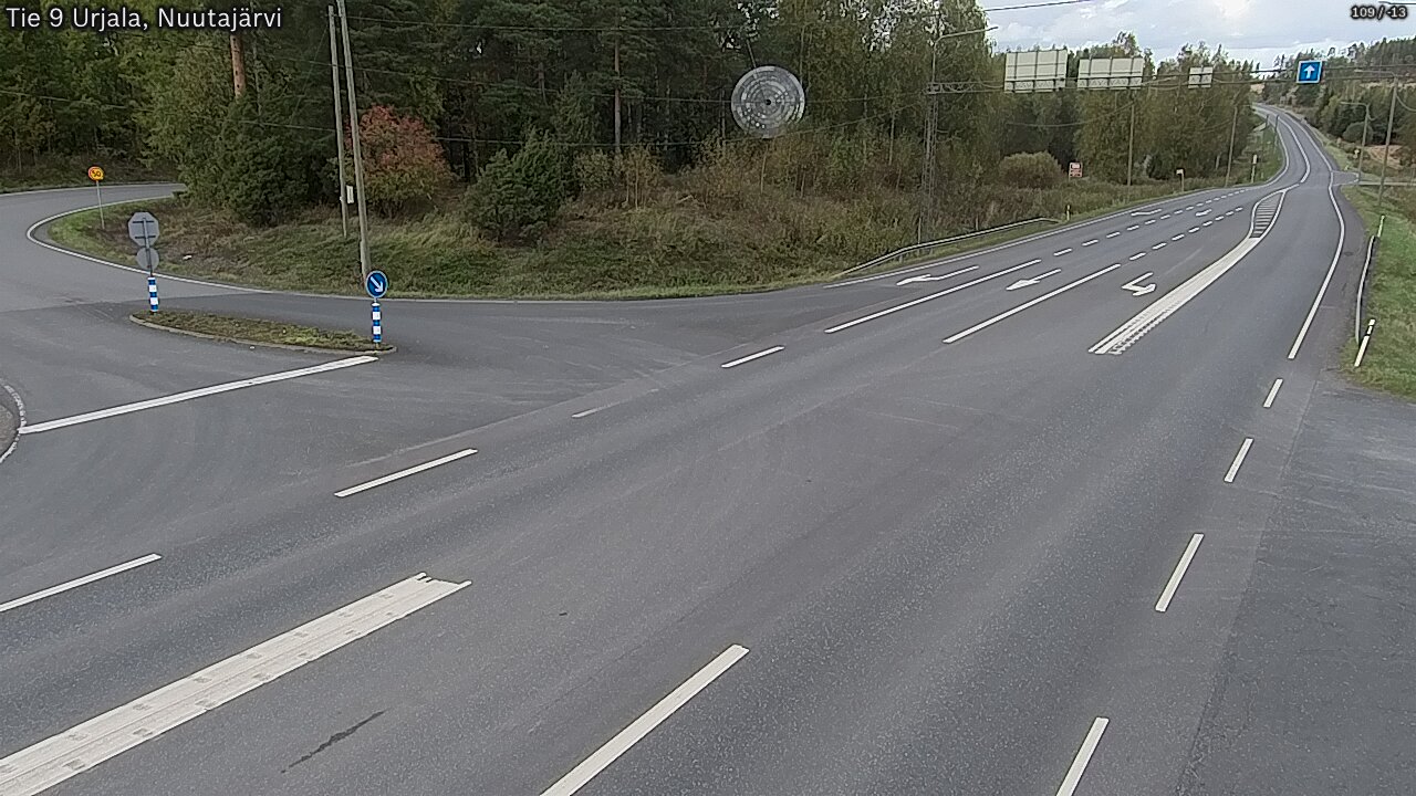 Weather Camera Image Väg 9 Urjala, Notsjö, Urjala, Pirkanmaa