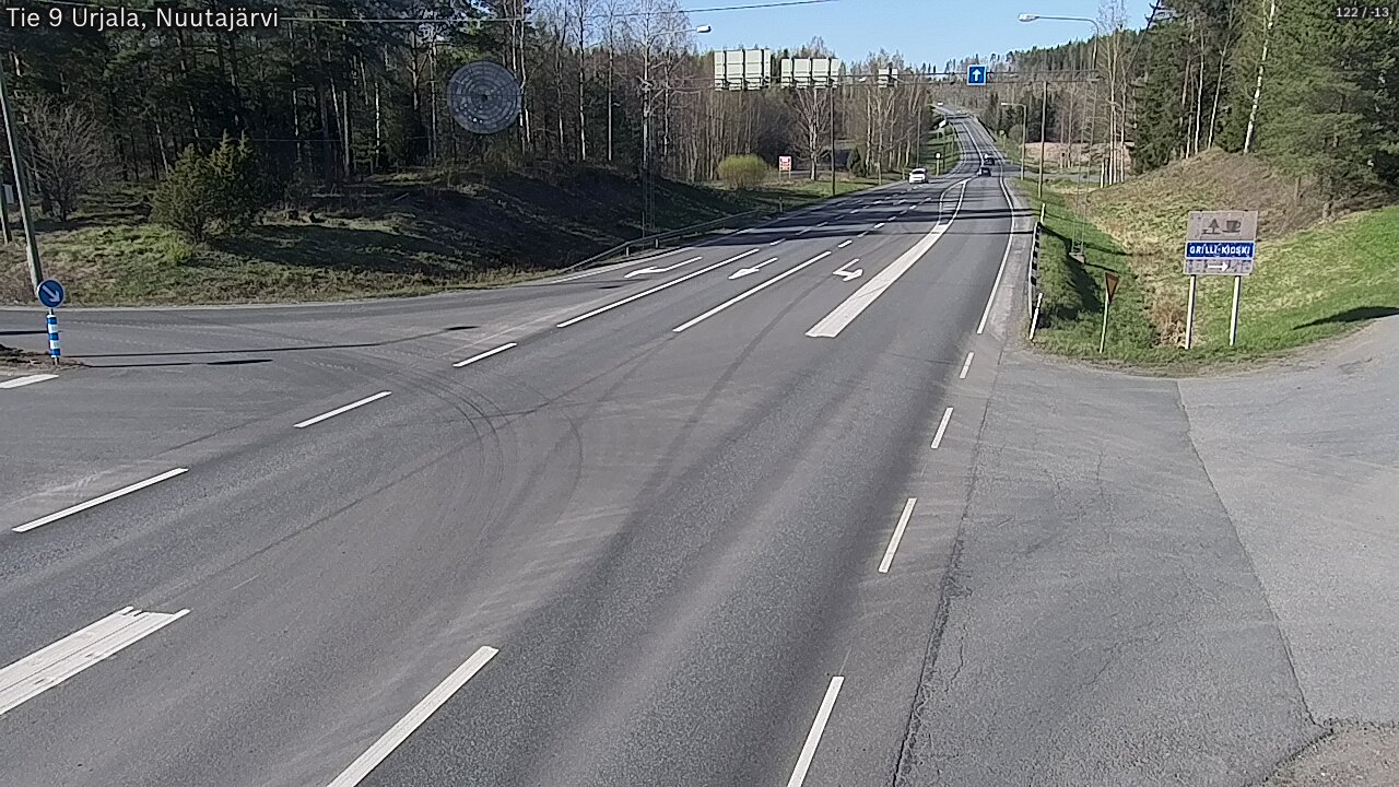 Weather Camera Image Väg 9 Urjala, Notsjö, Urjala, Pirkanmaa