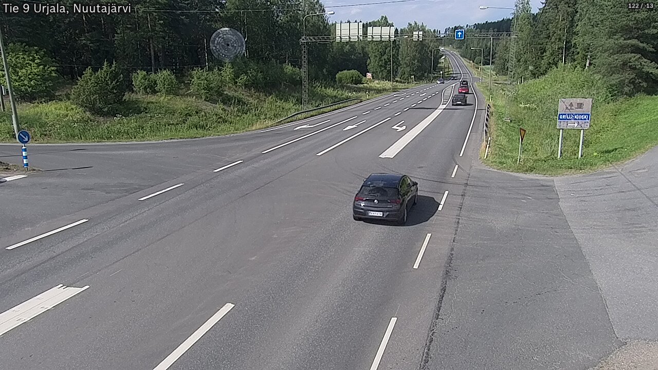 Weather Camera Image Väg 9 Urjala, Notsjö, Urjala, Pirkanmaa