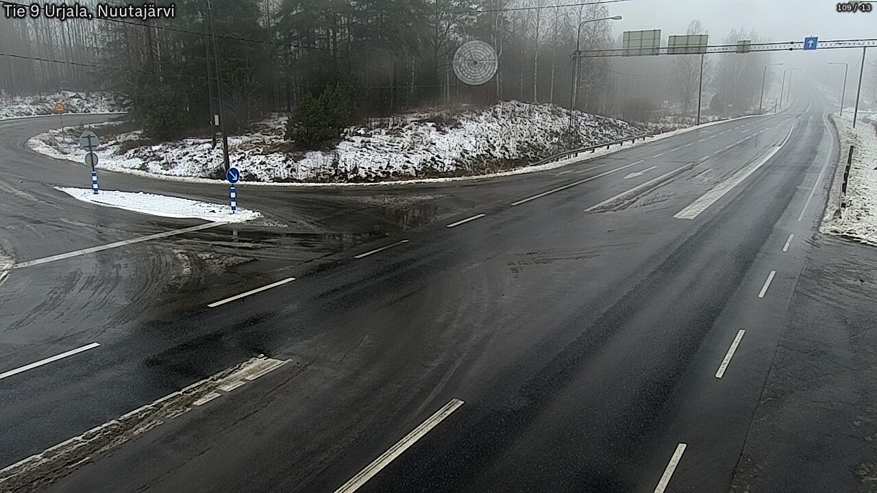 Weather Camera Image Väg 9 Urjala, Notsjö, Urjala, Pirkanmaa