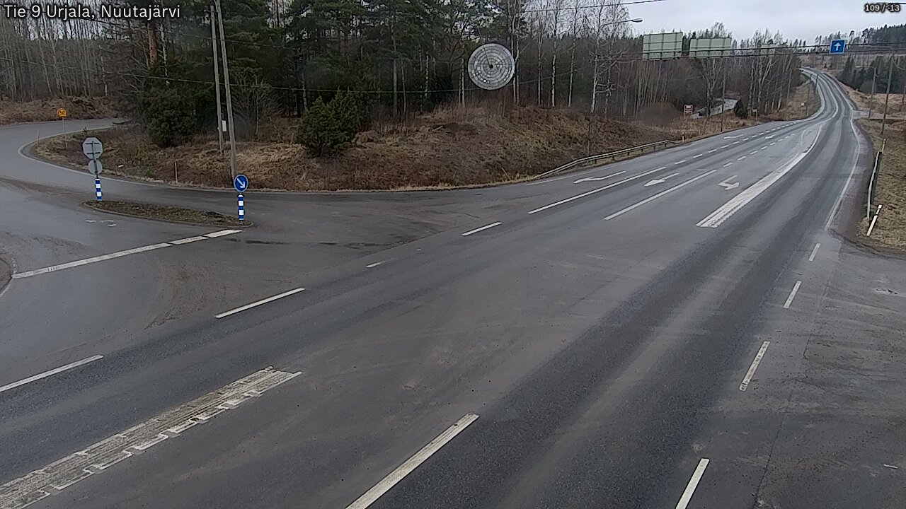 Weather Camera Image Väg 9 Urjala, Notsjö, Urjala, Pirkanmaa