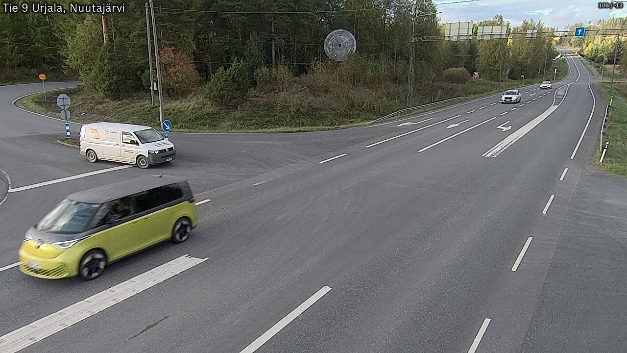 Weather Camera Image Väg 9 Urjala, Notsjö, Urjala, Pirkanmaa