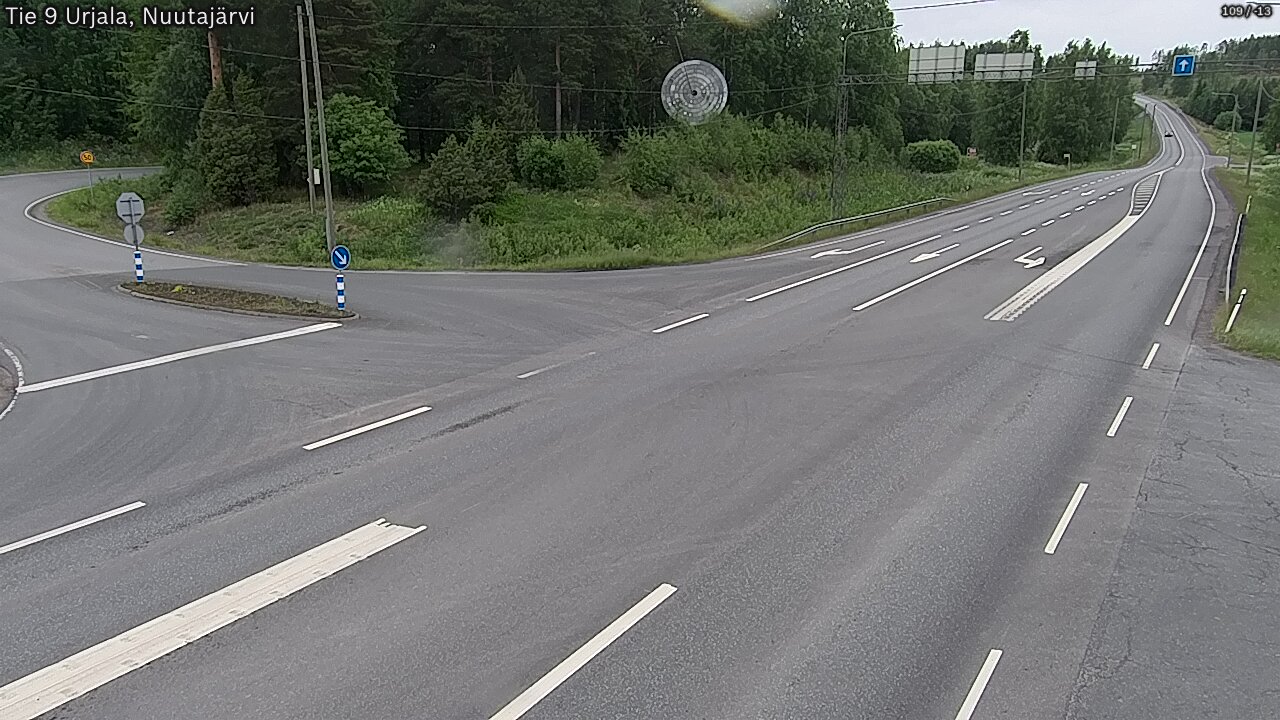 Weather Camera Image Väg 9 Urjala, Notsjö, Urjala, Pirkanmaa