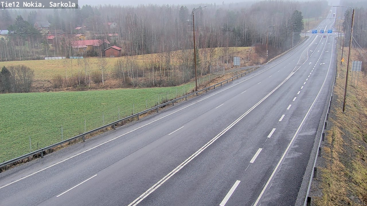 Weather Camera Image Road 12 Nokia, Sarkola, Nokia, Pirkanmaa