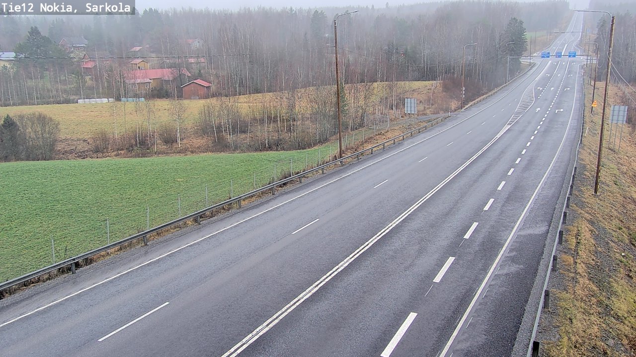 Weather Camera Image Road 12 Nokia, Sarkola, Nokia, Pirkanmaa