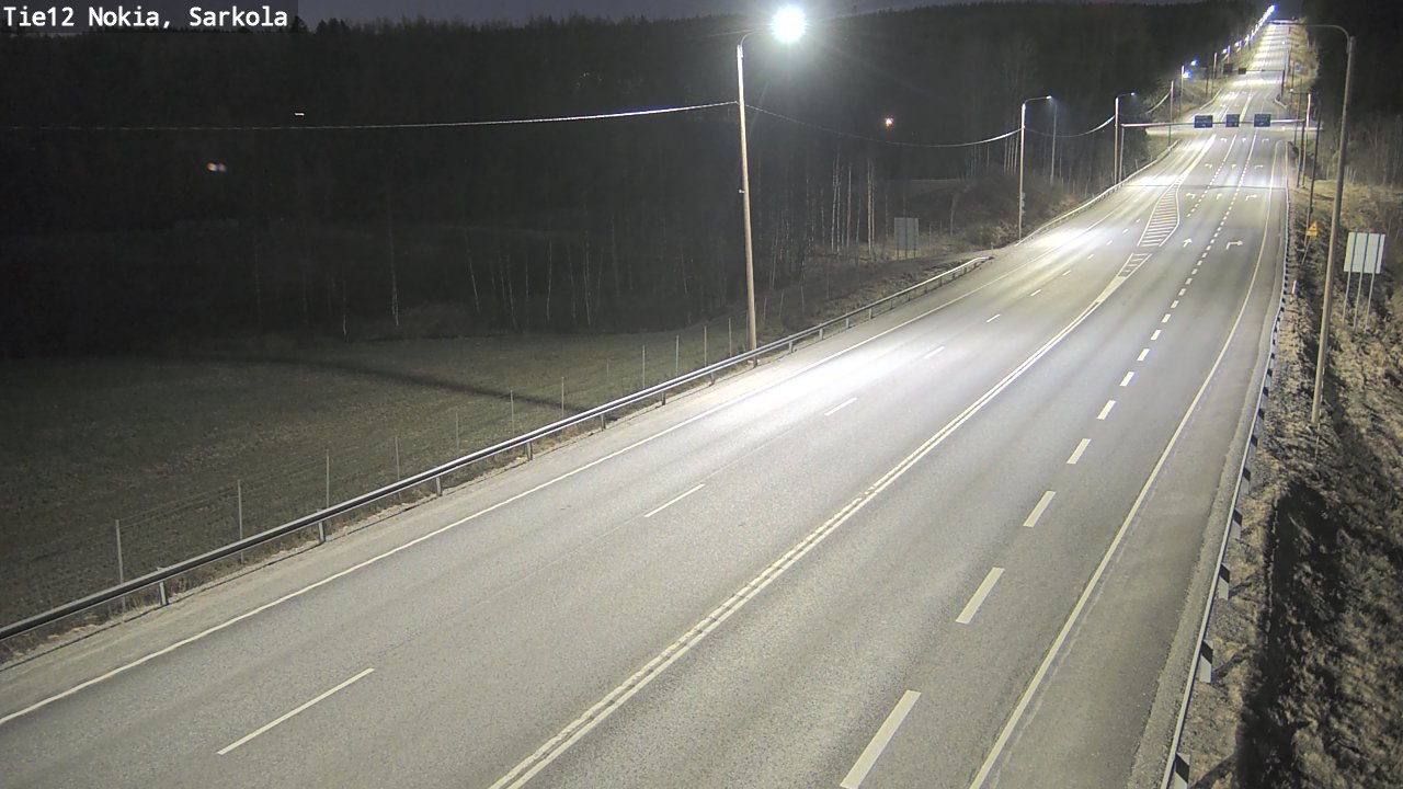 Weather Camera Image Road 12 Nokia, Sarkola, Nokia, Pirkanmaa