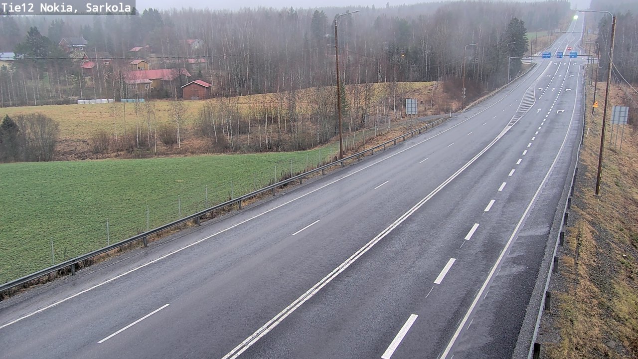 Weather Camera Image Road 12 Nokia, Sarkola, Nokia, Pirkanmaa