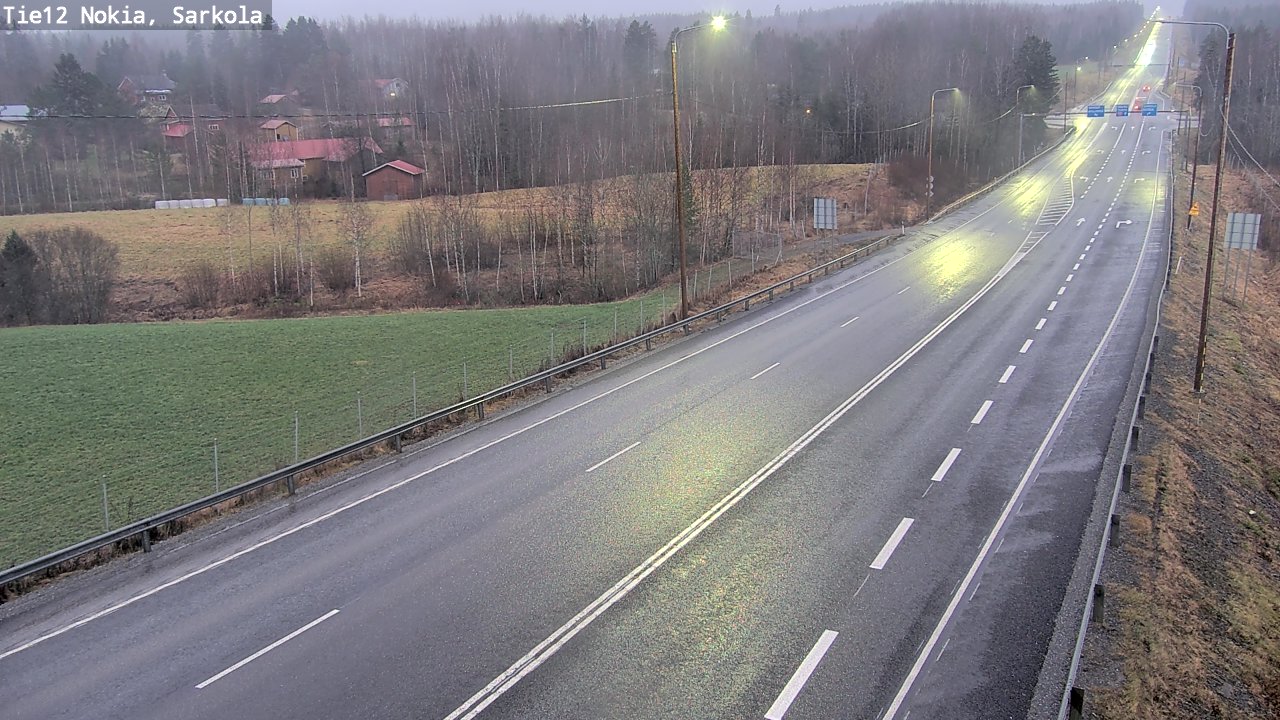 Weather Camera Image Road 12 Nokia, Sarkola, Nokia, Pirkanmaa