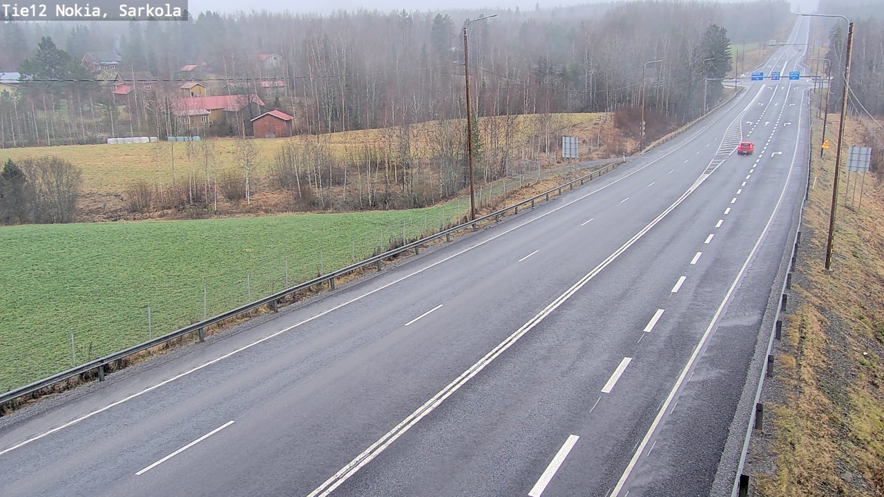 Weather Camera Image Road 12 Nokia, Sarkola, Nokia, Pirkanmaa