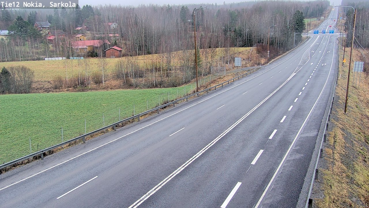 Weather Camera Image Road 12 Nokia, Sarkola, Nokia, Pirkanmaa