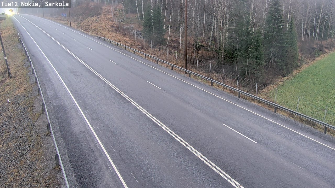 Weather Camera Image Road 12 Nokia, Sarkola, Nokia, Pirkanmaa