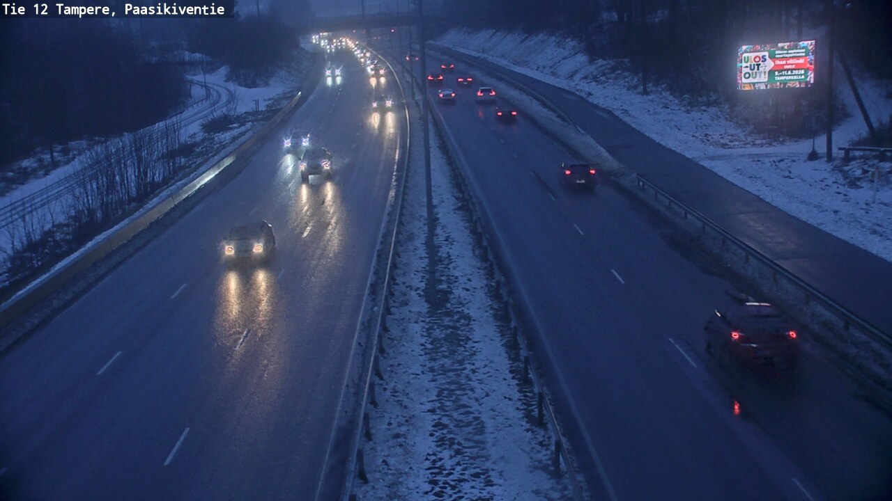 Weather Camera Image Road 12 Tampere, Paasikiventie, Tampere, Pirkanmaa
