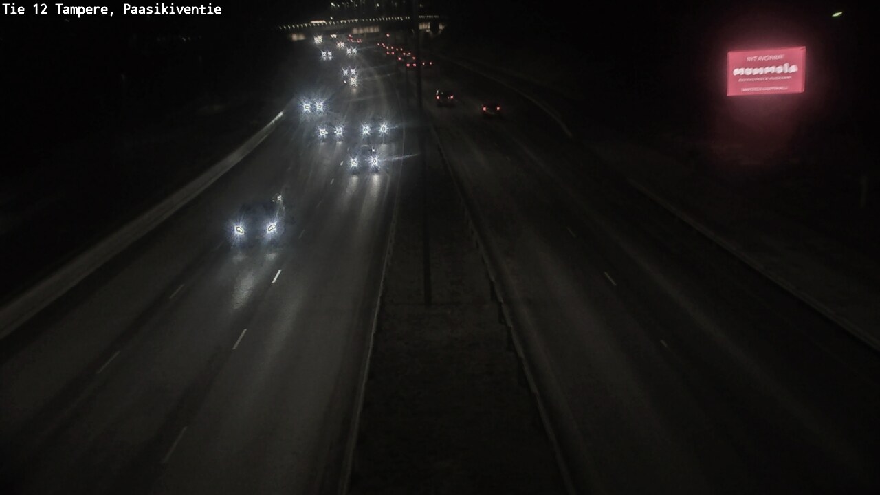 Weather Camera Image Väg 12 Tammerfors, Paasikiventie, Tampere, Pirkanmaa