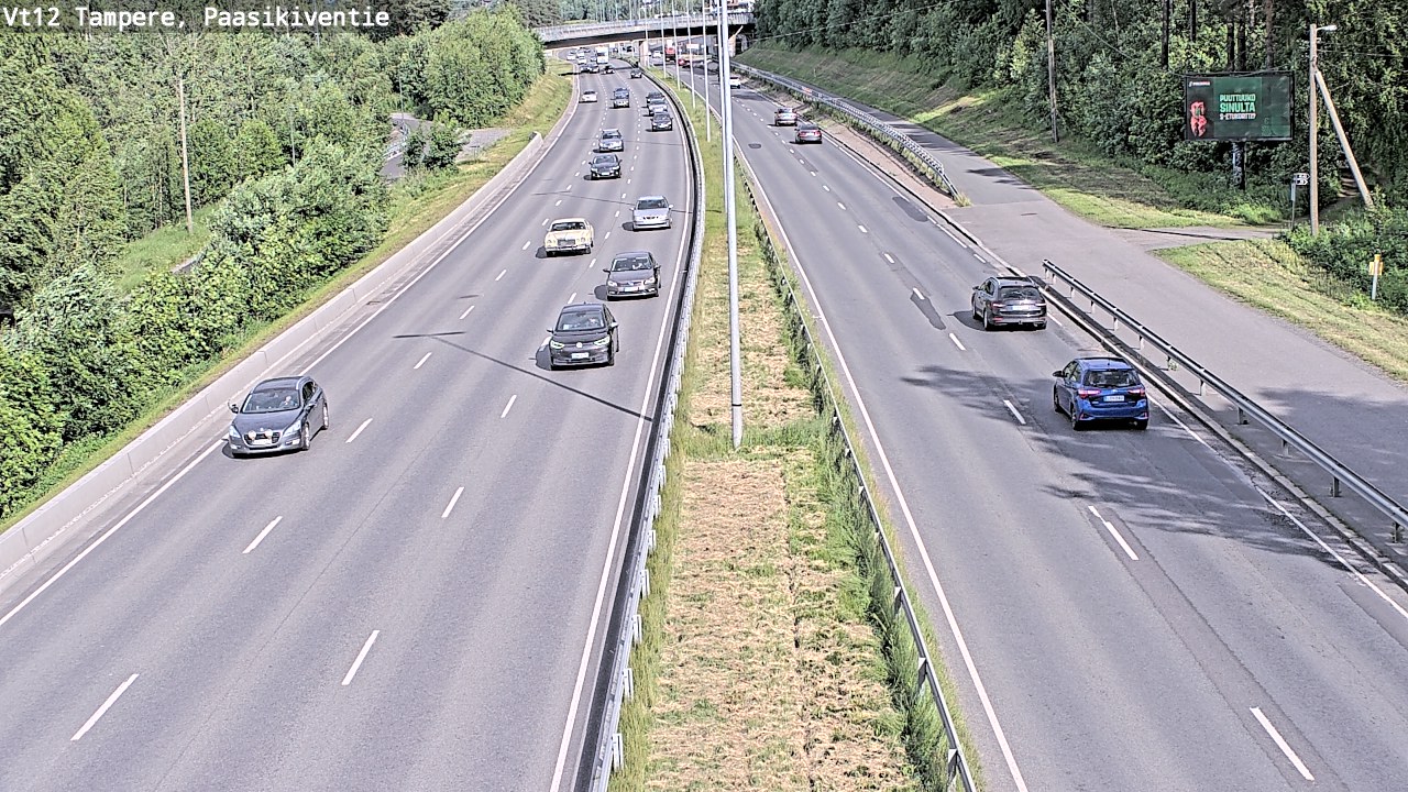 Weather Camera Image Väg 12 Tammerfors, Paasikiventie, Tampere, Pirkanmaa