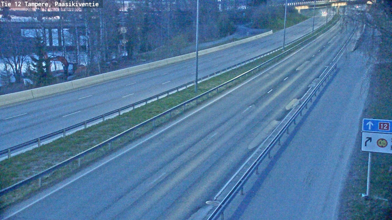 Weather Camera Image Väg 12 Tammerfors, Paasikiventie, Tampere, Pirkanmaa