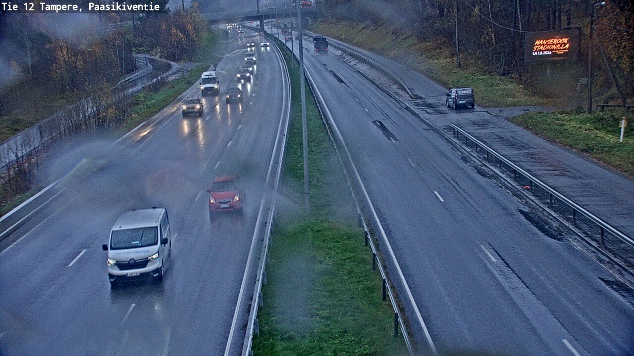 Weather Camera Image Road 12 Tampere, Paasikiventie, Tampere, Pirkanmaa