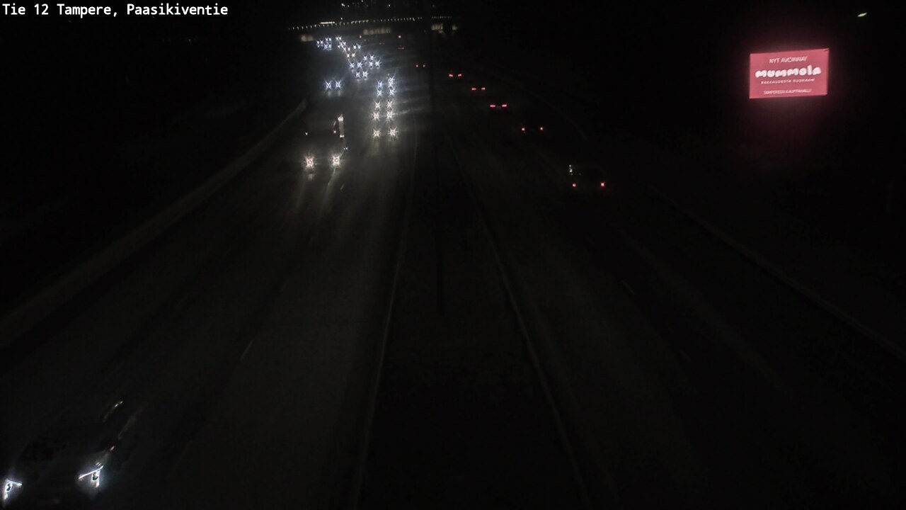 Weather Camera Image Väg 12 Tammerfors, Paasikiventie, Tampere, Pirkanmaa