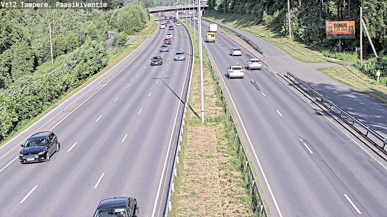 Weather Camera Image Väg 12 Tammerfors, Paasikiventie, Tampere, Pirkanmaa