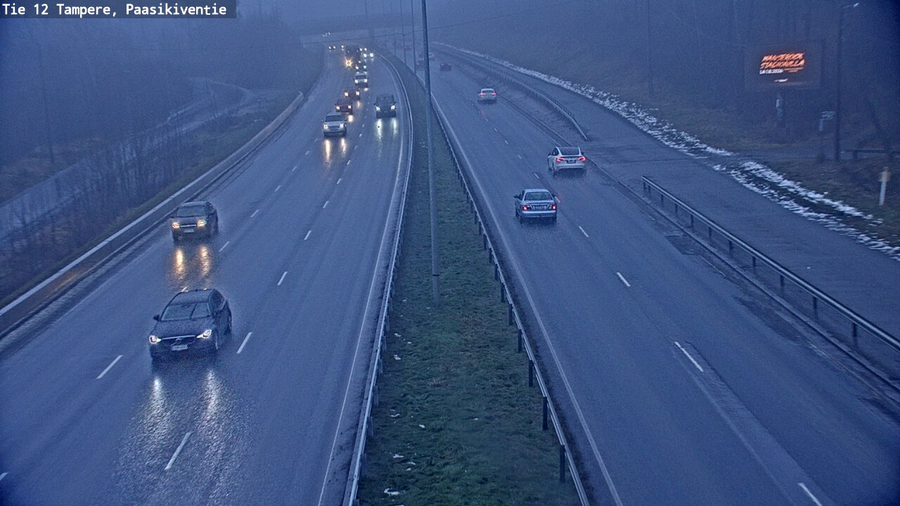 Weather Camera Image Väg 12 Tammerfors, Paasikiventie, Tampere, Pirkanmaa