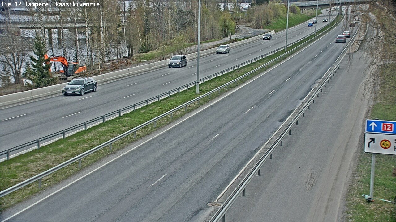 Weather Camera Image Väg 12 Tammerfors, Paasikiventie, Tampere, Pirkanmaa