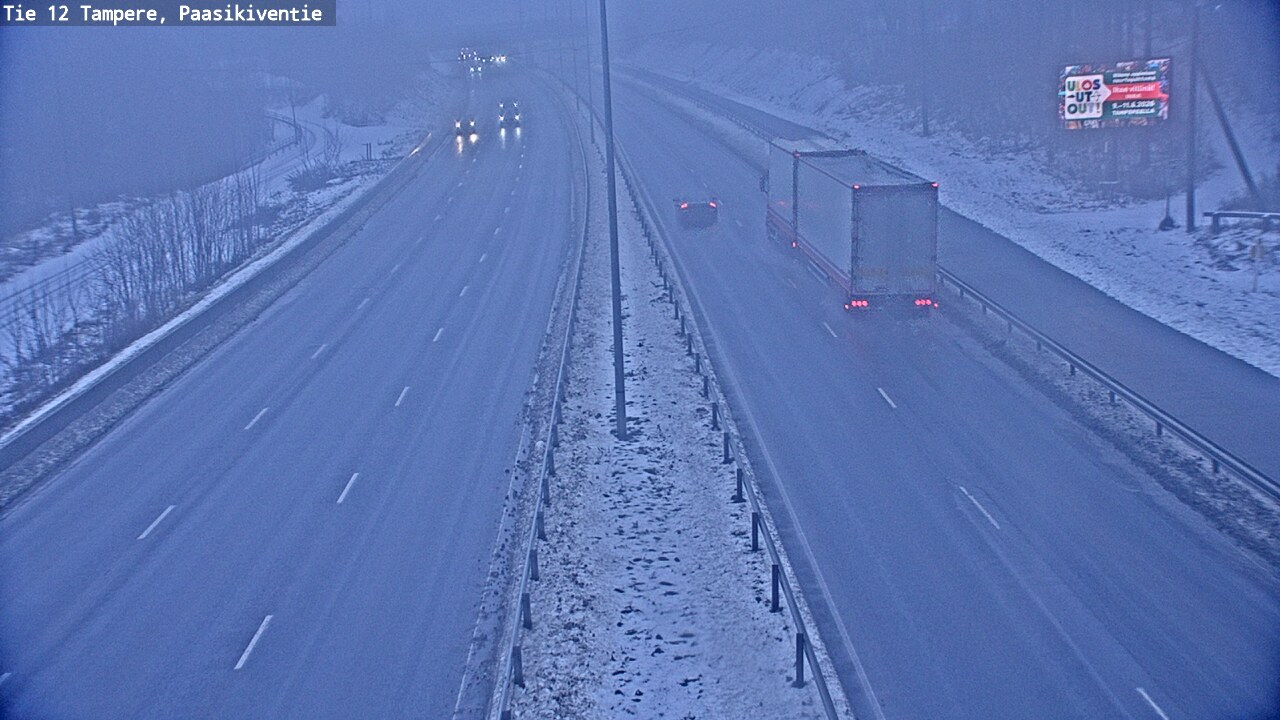 Weather Camera Image Road 12 Tampere, Paasikiventie, Tampere, Pirkanmaa