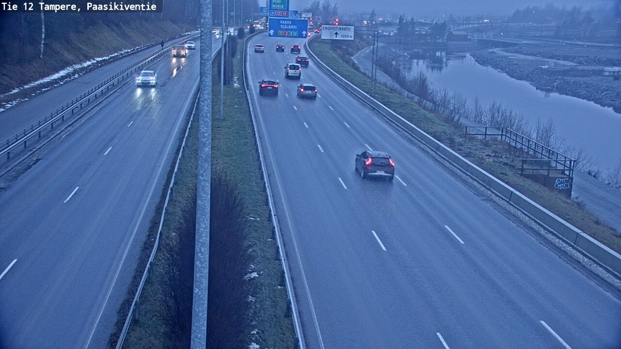 Weather Camera Image Väg 12 Tammerfors, Paasikiventie, Tampere, Pirkanmaa