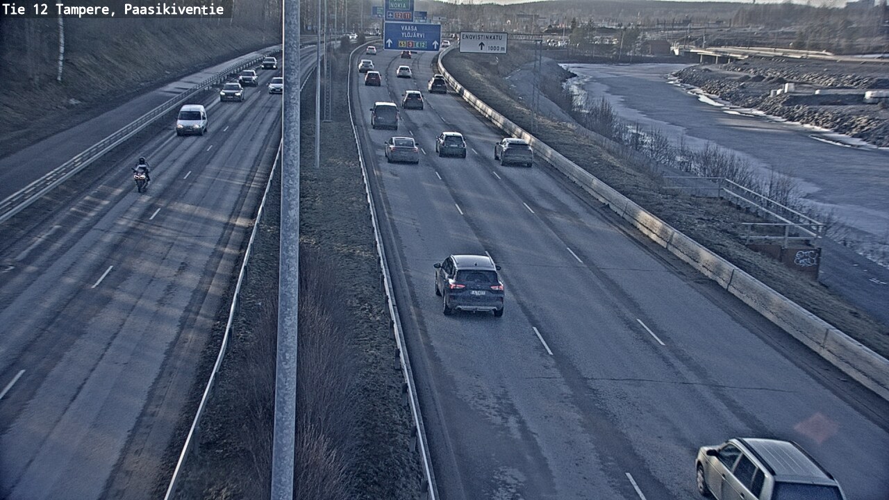 Weather Camera Image Väg 12 Tammerfors, Paasikiventie, Tampere, Pirkanmaa