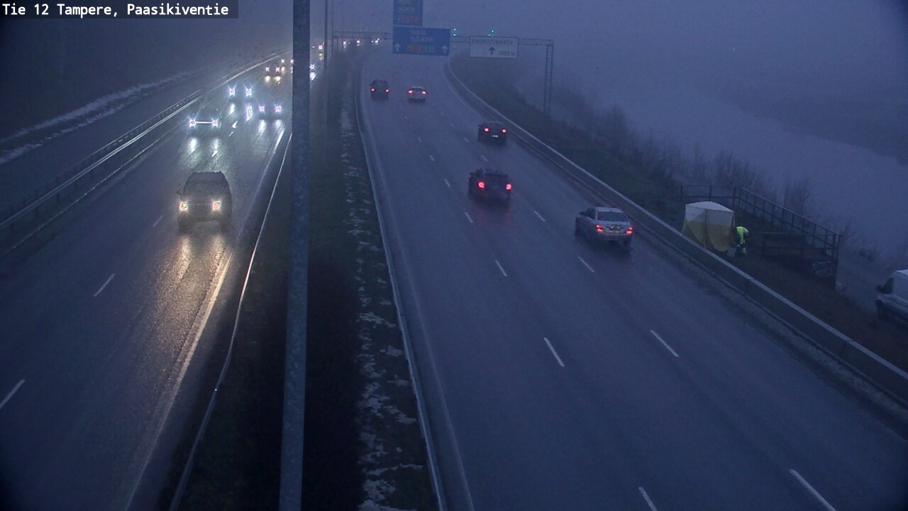 Weather Camera Image Väg 12 Tammerfors, Paasikiventie, Tampere, Pirkanmaa