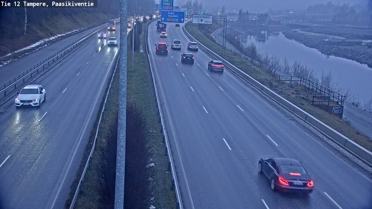 Weather Camera Image Väg 12 Tammerfors, Paasikiventie, Tampere, Pirkanmaa