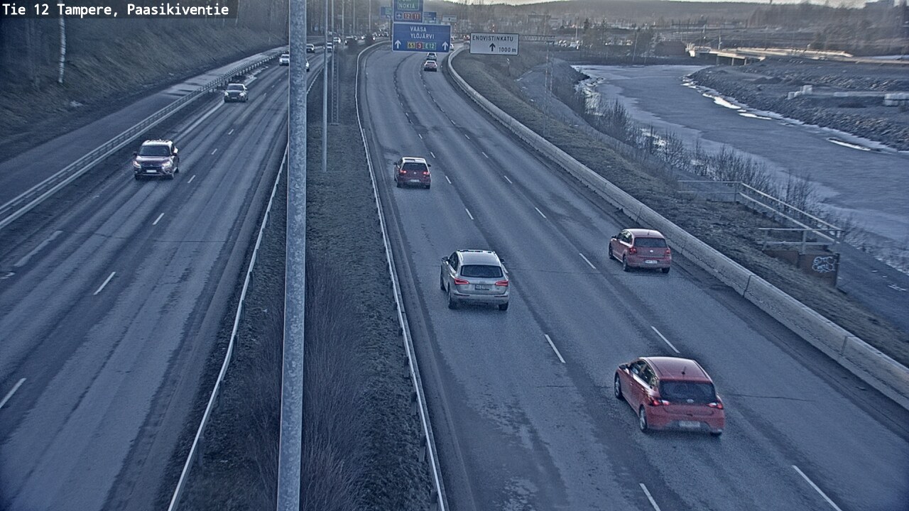 Weather Camera Image Väg 12 Tammerfors, Paasikiventie, Tampere, Pirkanmaa