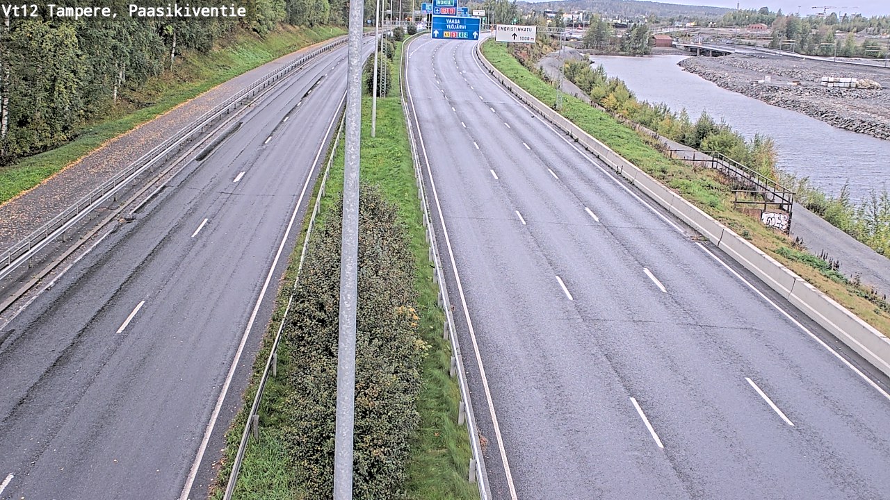 Weather Camera Image Väg 12 Tammerfors, Paasikiventie, Tampere, Pirkanmaa