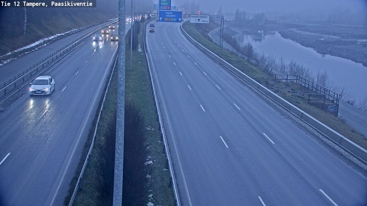 Weather Camera Image Väg 12 Tammerfors, Paasikiventie, Tampere, Pirkanmaa