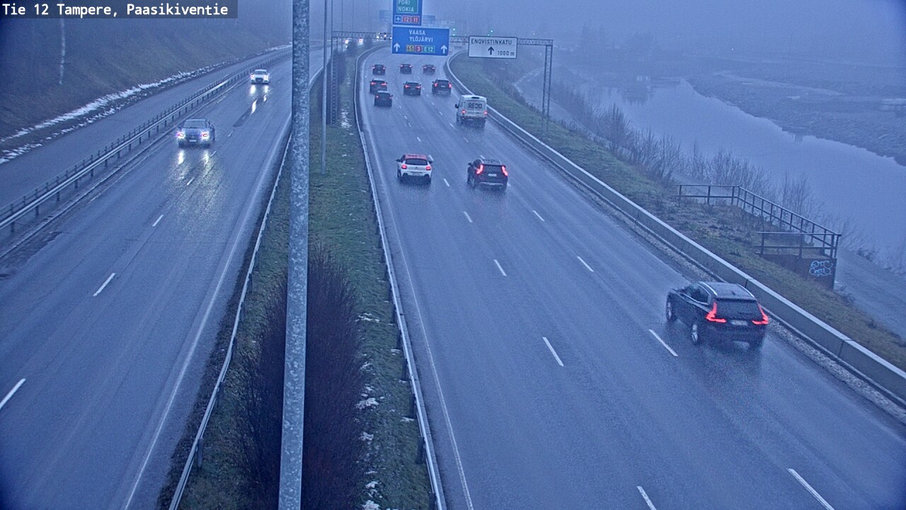 Weather Camera Image Väg 12 Tammerfors, Paasikiventie, Tampere, Pirkanmaa