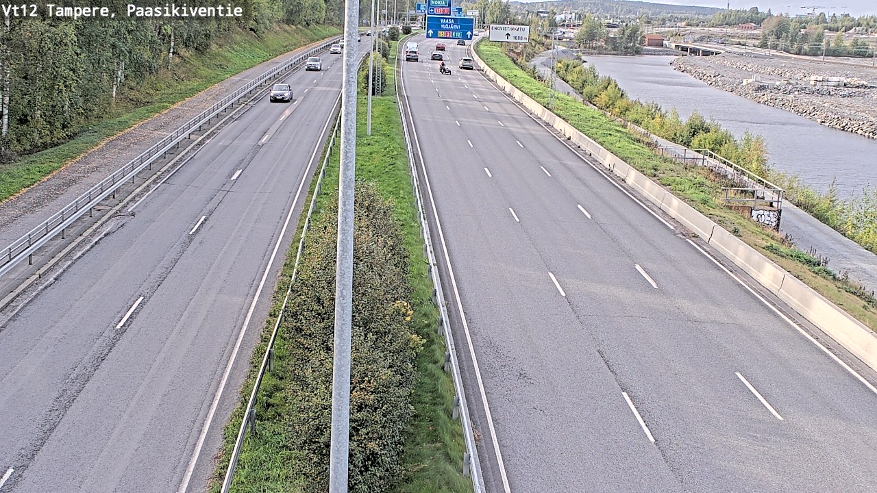 Weather Camera Image Väg 12 Tammerfors, Paasikiventie, Tampere, Pirkanmaa